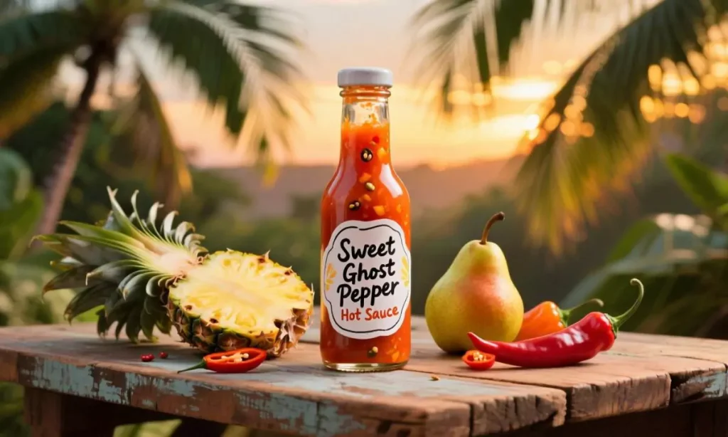 Sweet Ghost Pepper Pineapple Pear Hot Sauce