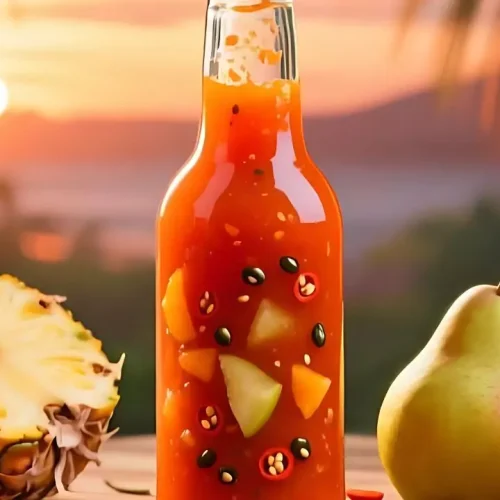 Sweet Ghost Pepper Pineapple Pear Hot Sauce