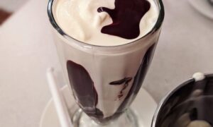 Homemade black and white milkshake recipe