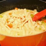 Homemade chick fil a chicken noodle soup