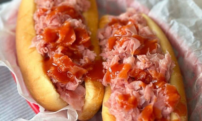 Isaly's BBQ chipped ham sandwich